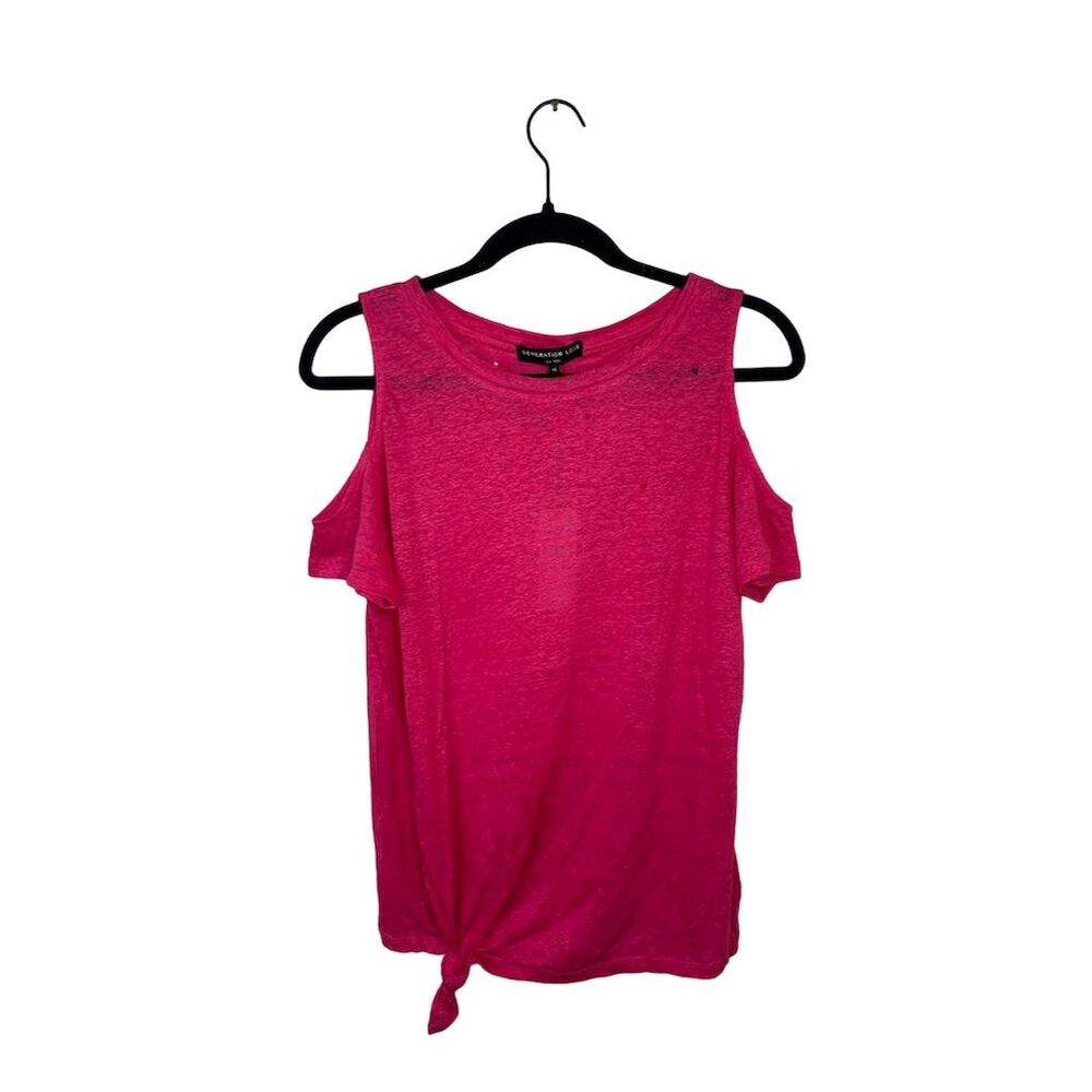 Generation Love Jules Cold Shoulder Top in Fuchsia, Size XS NWT